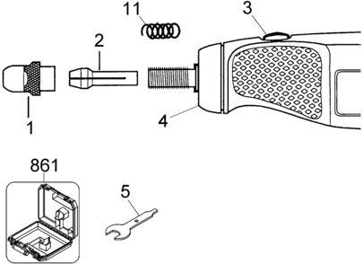 Default Diagram and Parts List for RT500K Type 2 Black and Decker Router